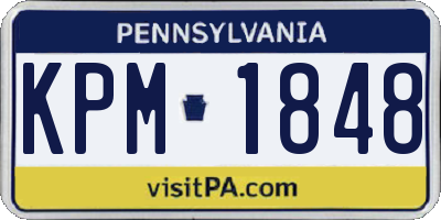 PA license plate KPM1848