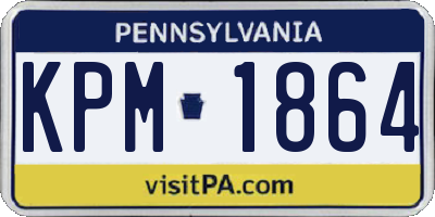 PA license plate KPM1864