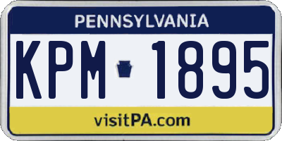 PA license plate KPM1895
