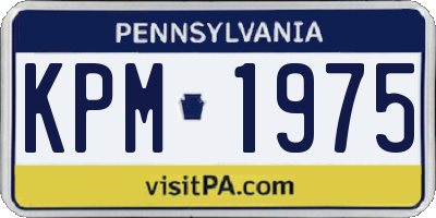 PA license plate KPM1975