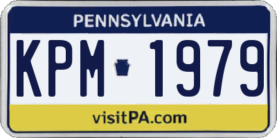 PA license plate KPM1979