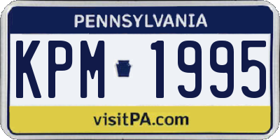 PA license plate KPM1995