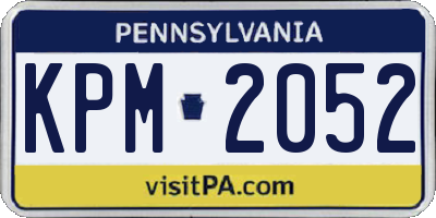 PA license plate KPM2052