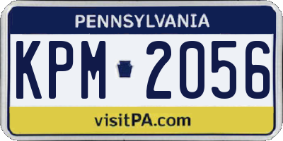 PA license plate KPM2056