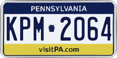 PA license plate KPM2064