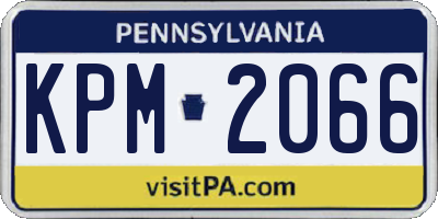 PA license plate KPM2066
