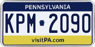 PA license plate KPM2090