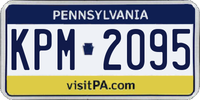 PA license plate KPM2095