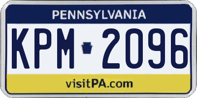 PA license plate KPM2096