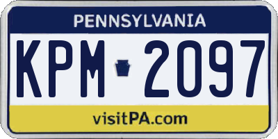 PA license plate KPM2097