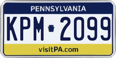 PA license plate KPM2099