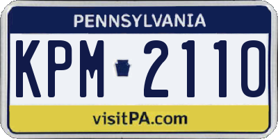 PA license plate KPM2110