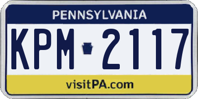PA license plate KPM2117
