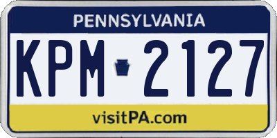 PA license plate KPM2127