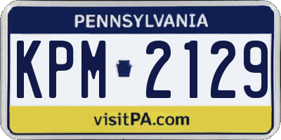 PA license plate KPM2129