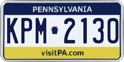 PA license plate KPM2130