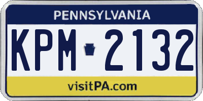 PA license plate KPM2132