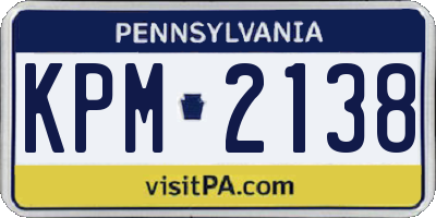 PA license plate KPM2138