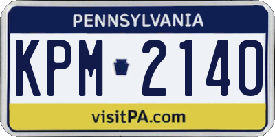 PA license plate KPM2140