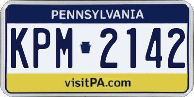 PA license plate KPM2142