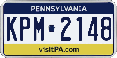 PA license plate KPM2148