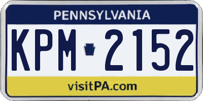 PA license plate KPM2152