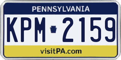 PA license plate KPM2159