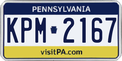 PA license plate KPM2167