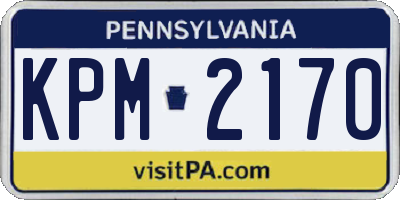 PA license plate KPM2170