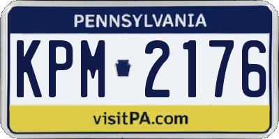 PA license plate KPM2176