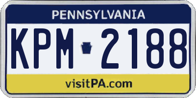 PA license plate KPM2188