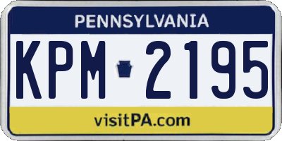 PA license plate KPM2195