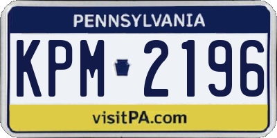 PA license plate KPM2196