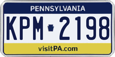 PA license plate KPM2198