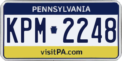 PA license plate KPM2248