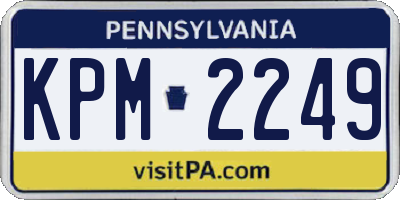 PA license plate KPM2249