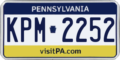 PA license plate KPM2252