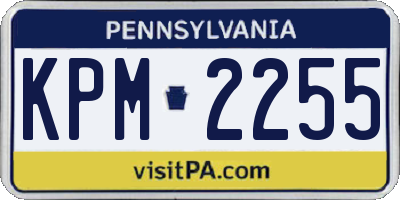 PA license plate KPM2255