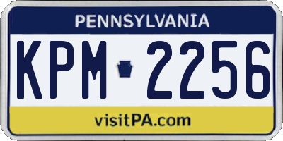 PA license plate KPM2256