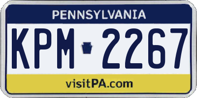 PA license plate KPM2267