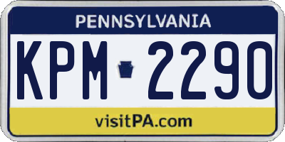 PA license plate KPM2290