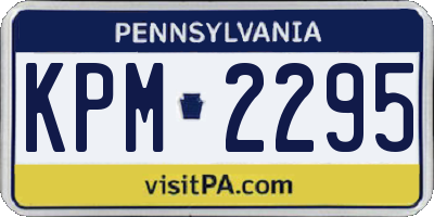PA license plate KPM2295