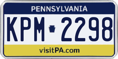 PA license plate KPM2298