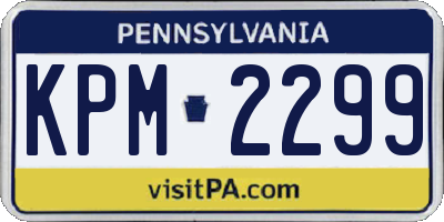 PA license plate KPM2299