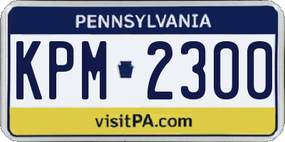 PA license plate KPM2300