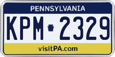 PA license plate KPM2329
