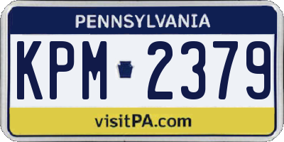 PA license plate KPM2379