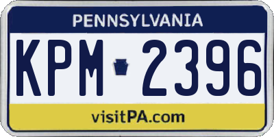 PA license plate KPM2396