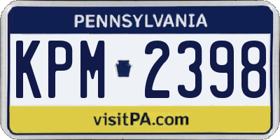 PA license plate KPM2398