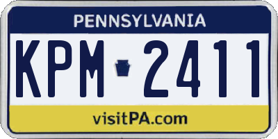 PA license plate KPM2411